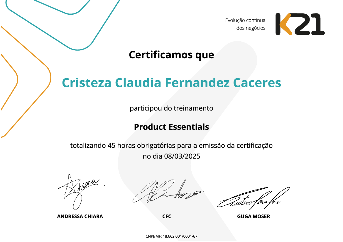 Certificado K21